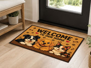 Suupia Welcome to Our Home Pets doormat, styled product view 4