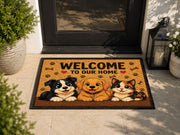 Suupia Welcome to Our Home Pets doormat, styled product view 7