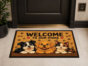 Suupia Welcome to Our Home Pets doormat, styled product view 8