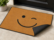 Suupia Winking Smiley Face Doormat, styled view 3