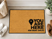 Suupia You Are Here Now Bring Snacks Doormat, styled view 5